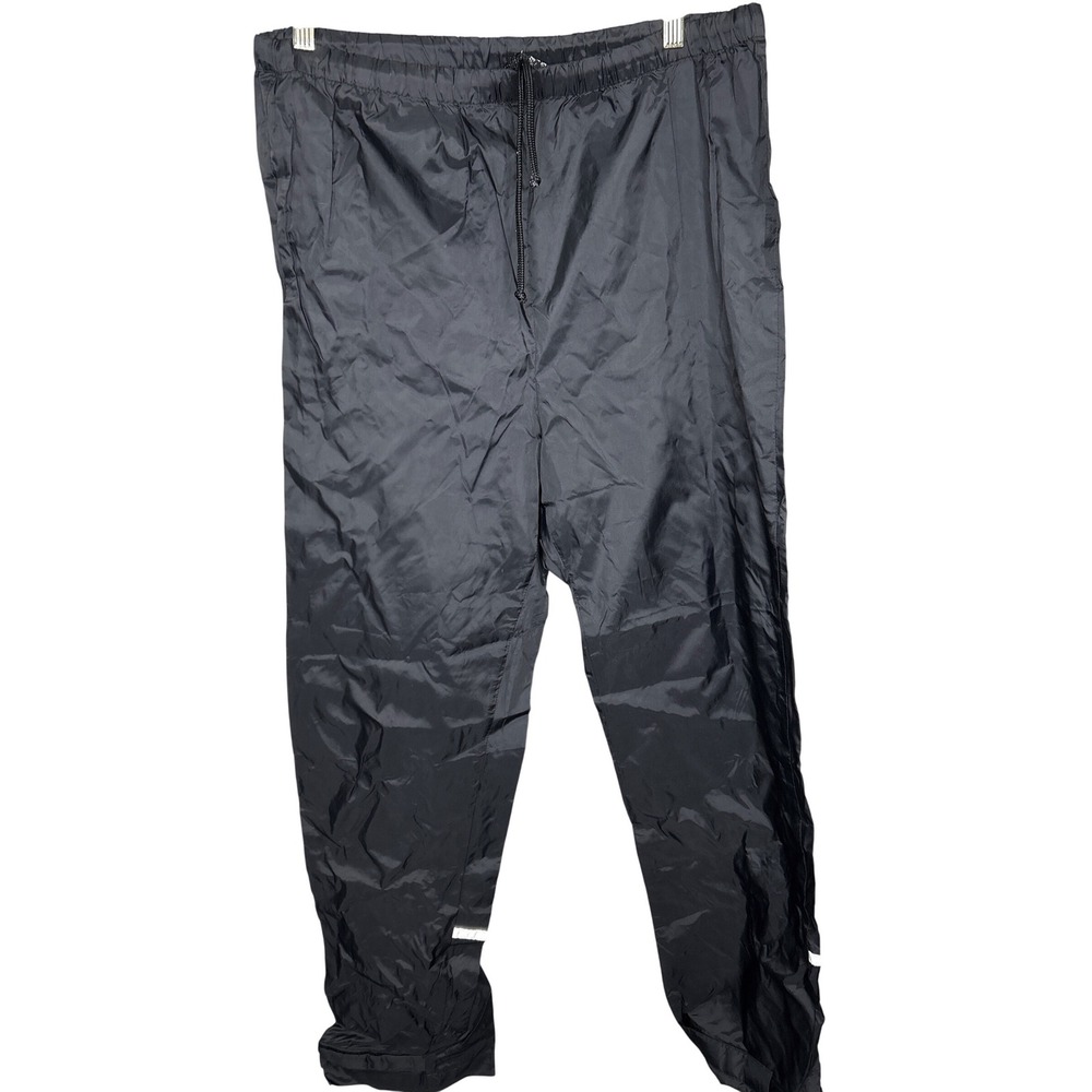 Performance Cycling Wear unisex Large Black Nylon Windbreaker Pants Vintage
